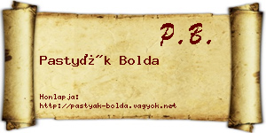 Pastyák Bolda névjegykártya